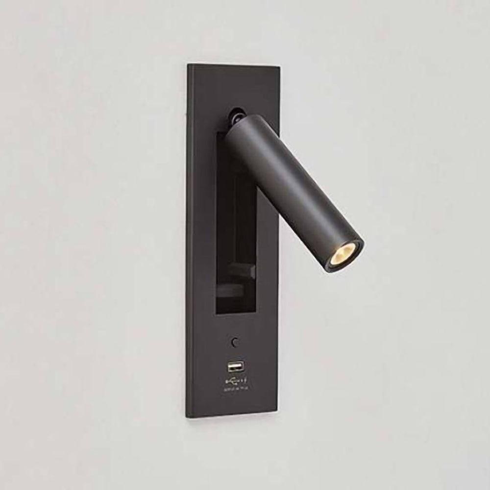 WOW Black Bedside USB Wall Light