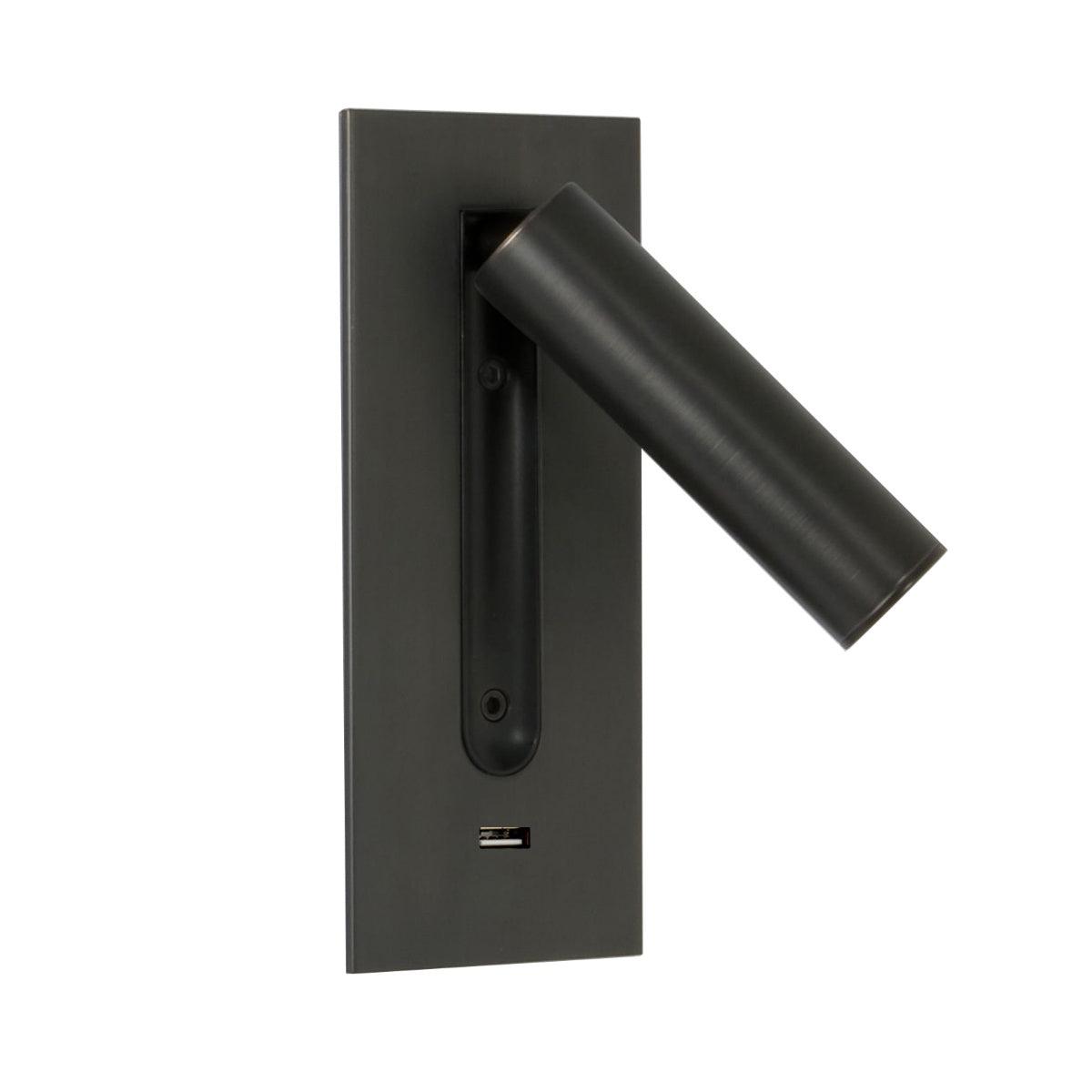 WOW Black Bedside USB Wall Light