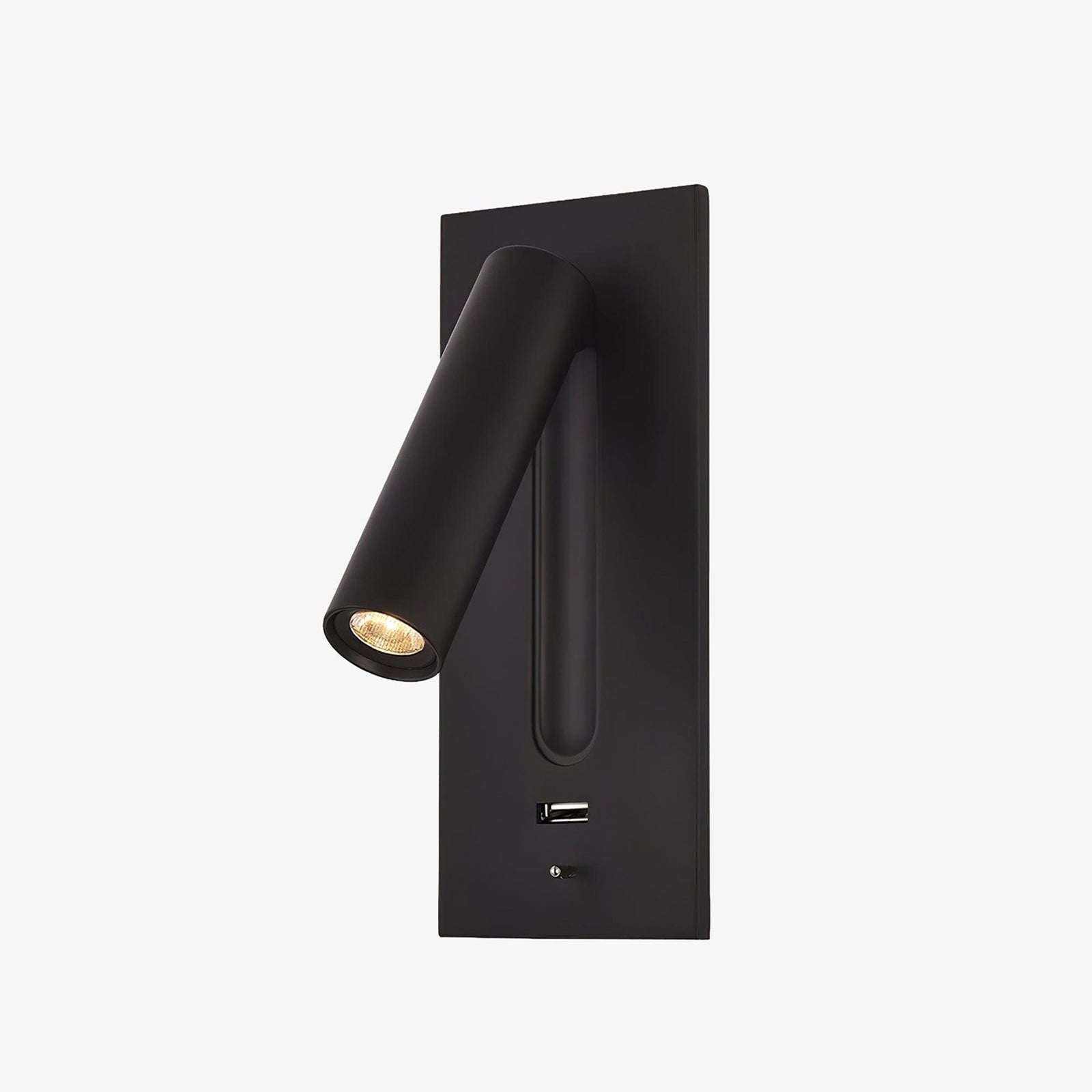 WOW Black Bedside USB Wall Light