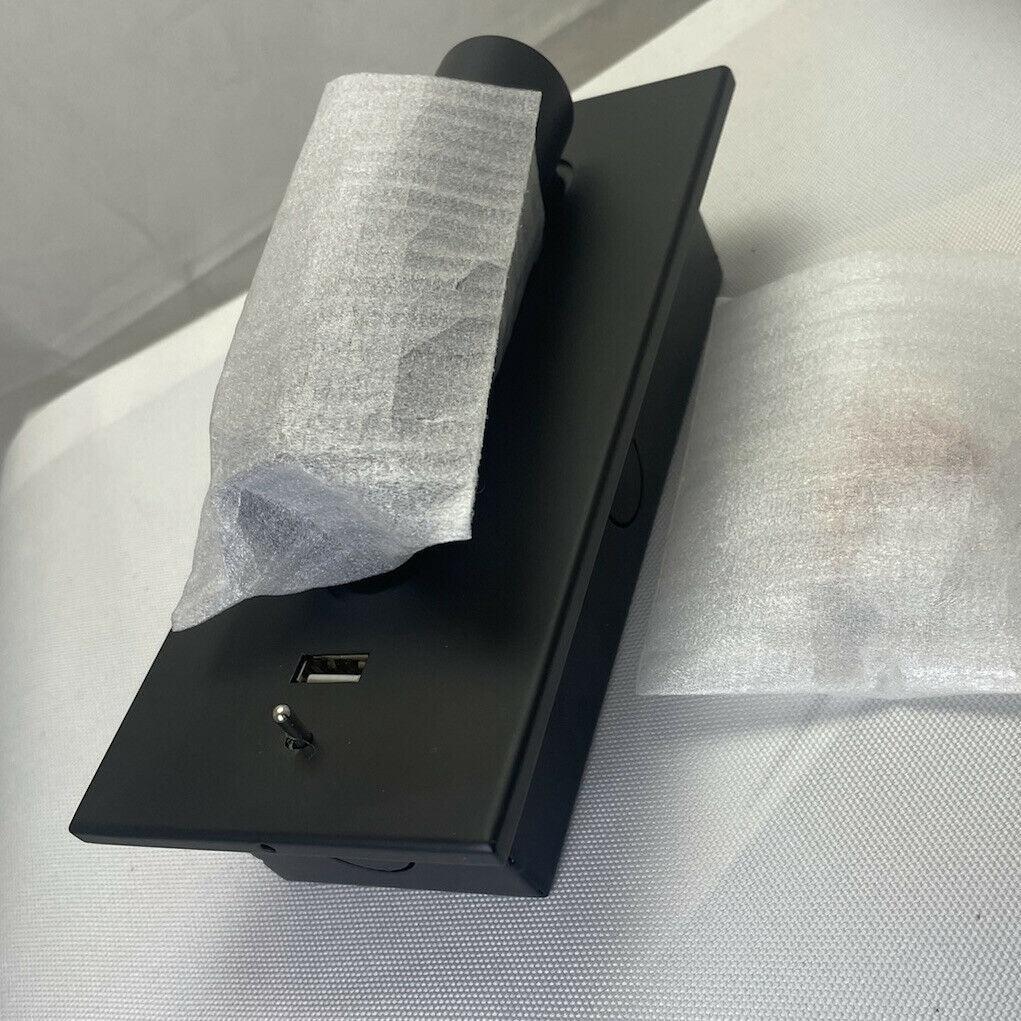 WOW Black Bedside USB Wall Light