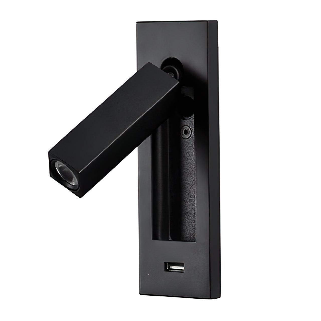 WOW Black Bedside USB Wall Light