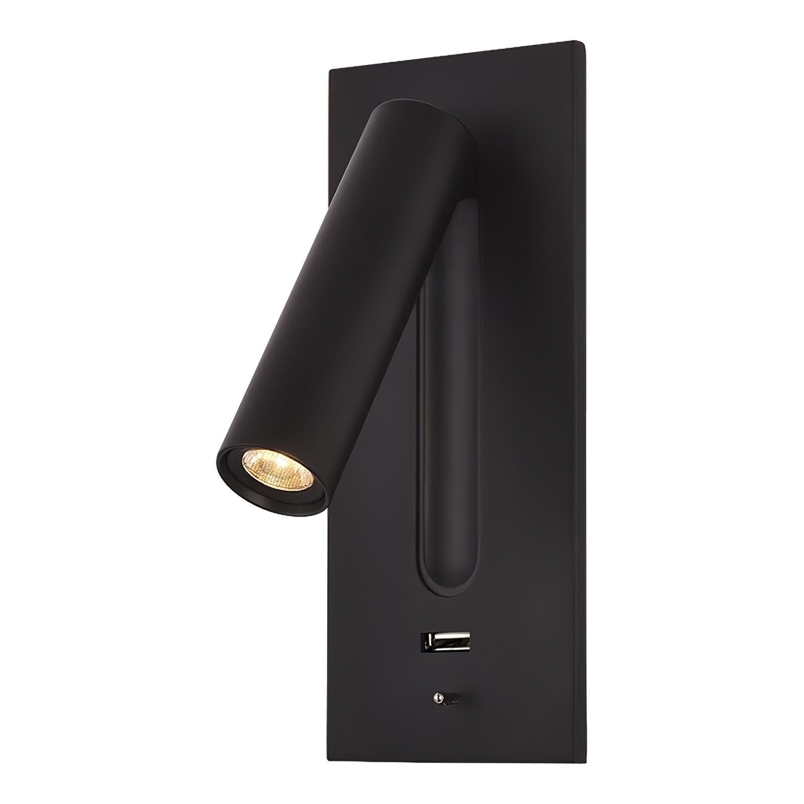 WOW Black Bedside USB Wall Light