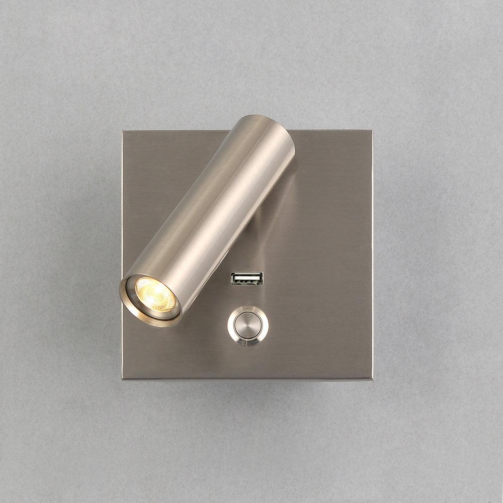 WOW Black Bedside USB Wall Light