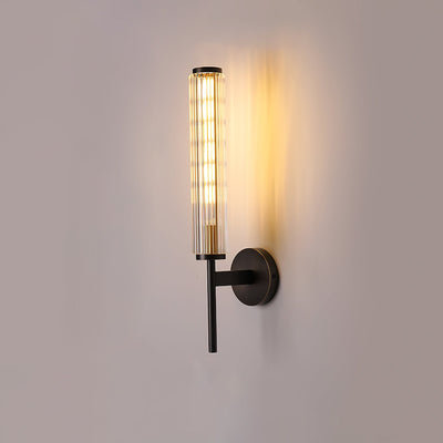 WOW Glass Linear Brass Wall Light