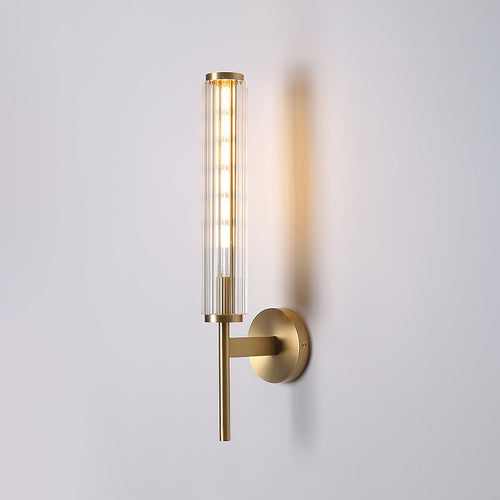WOW Glass Linear Brass Wall Light