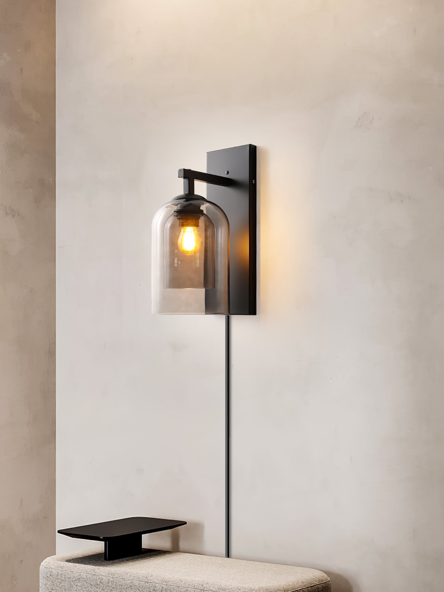 WOW Glass Tubular Plug-in Wall Lamp