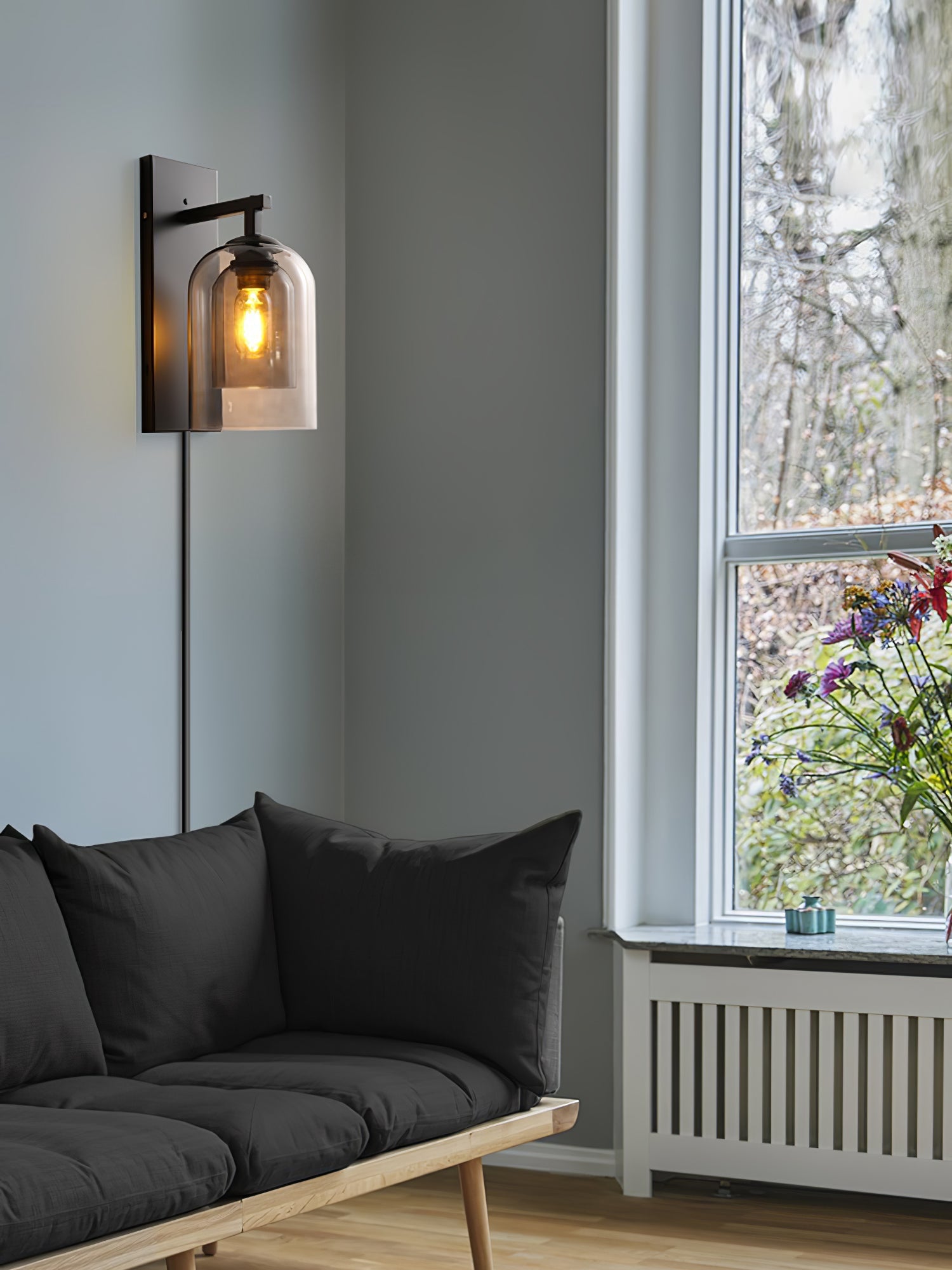 WOW Glass Tubular Plug-in Wall Lamp