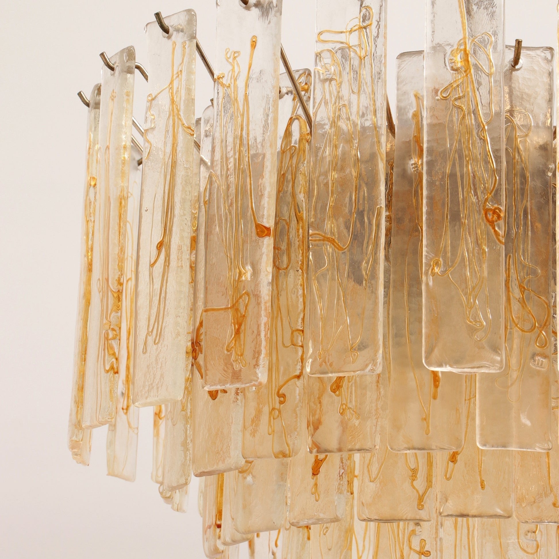WOW Golden Amber Murano Glass Gorgeous Chandelier-WOW5242