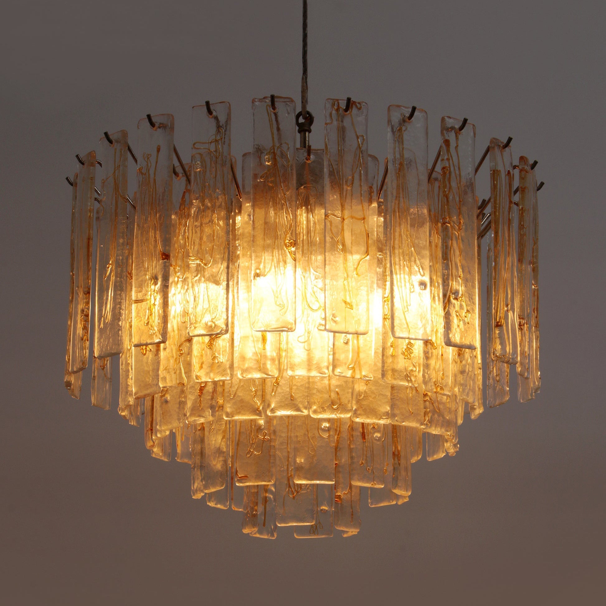 WOW Golden Amber Murano Glass Gorgeous Chandelier-WOW5242