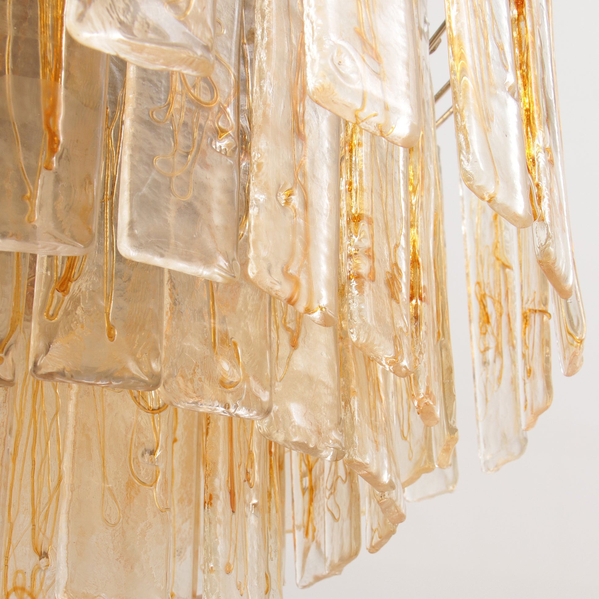 WOW Golden Amber Murano Glass Gorgeous Chandelier-WOW5242