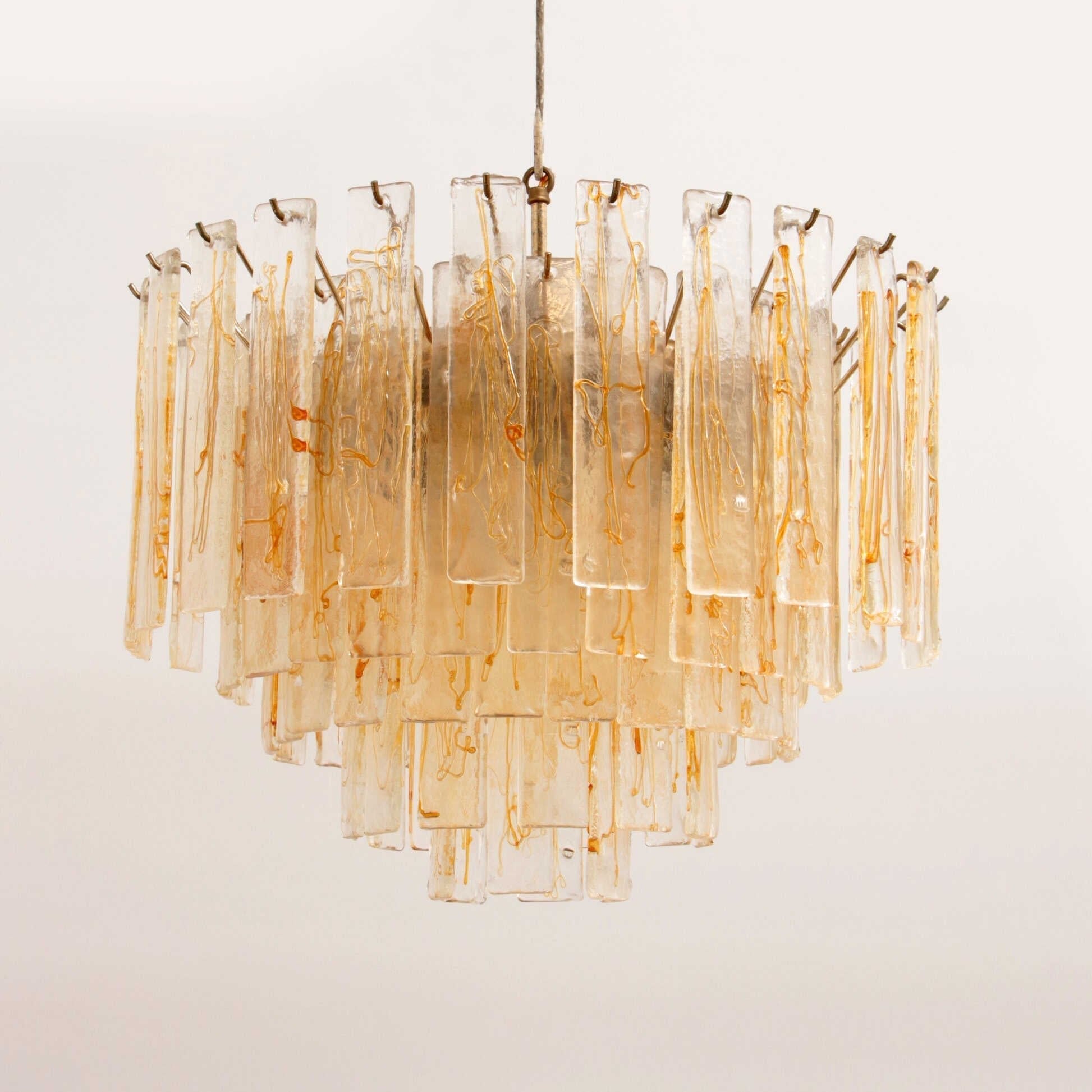 WOW Golden Amber Murano Glass Gorgeous Chandelier-WOW5242