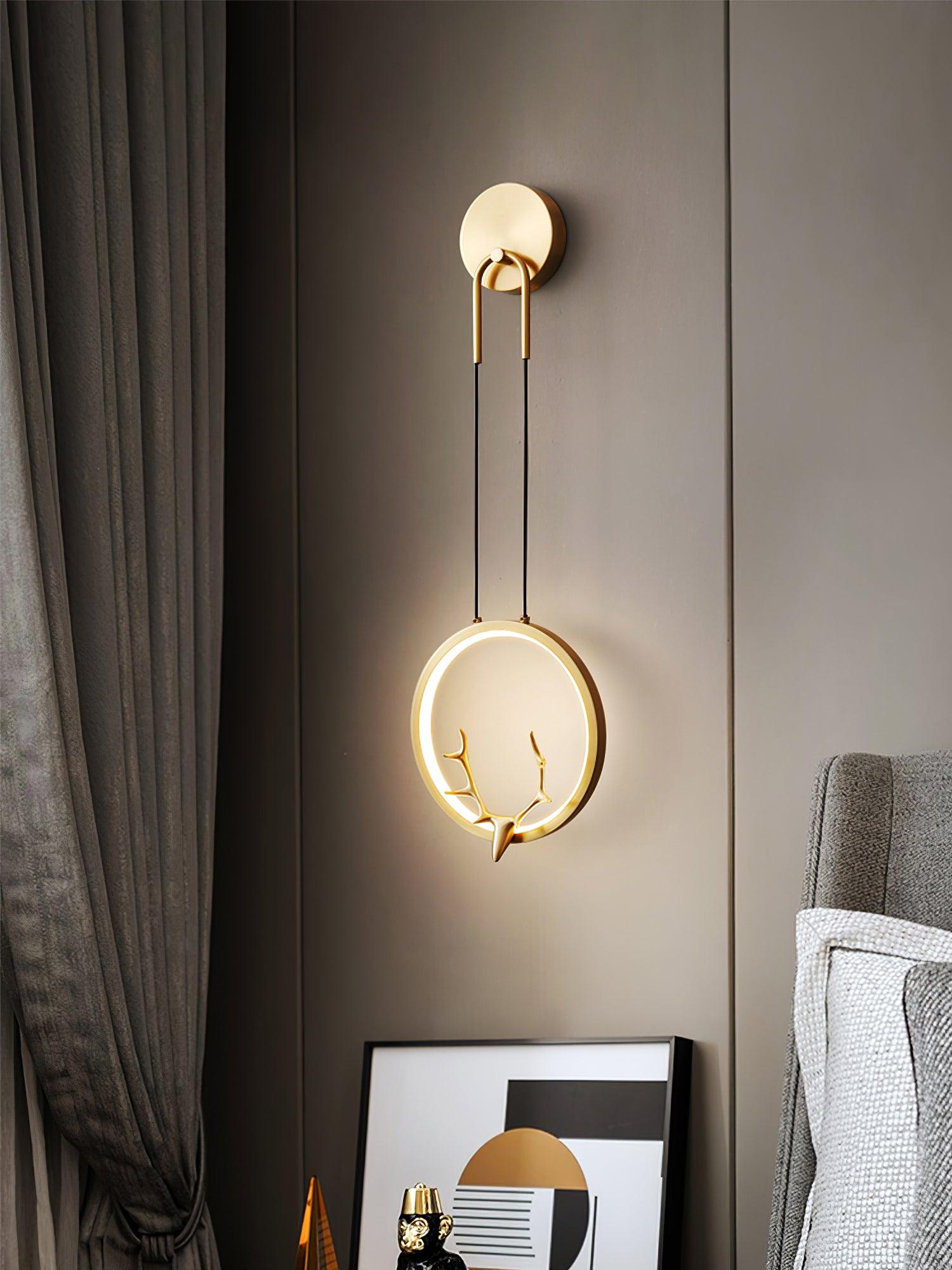 WOW Golden Antler Wall Light