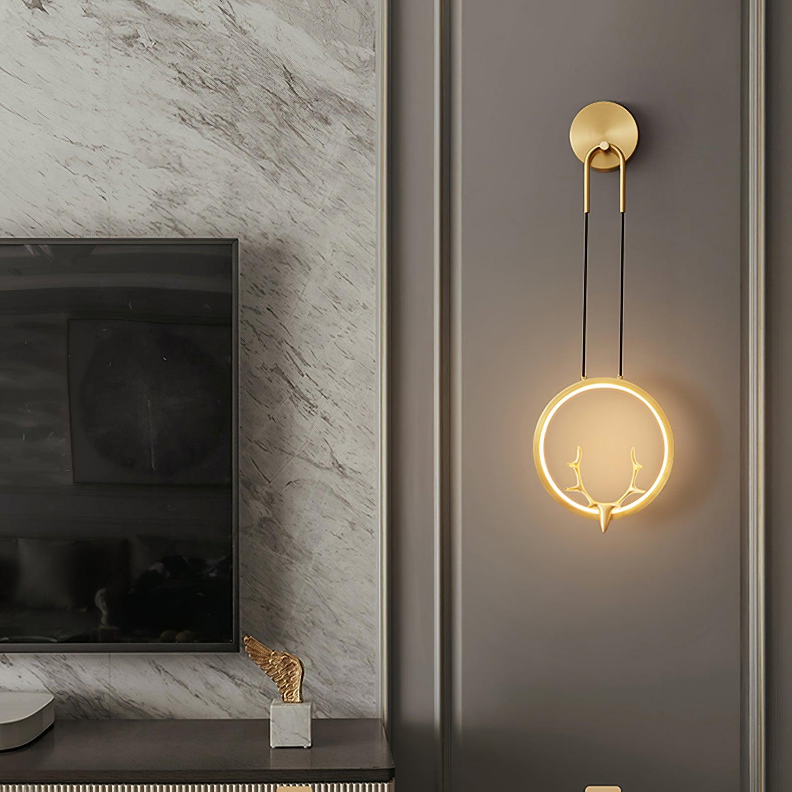 WOW Golden Antler Wall Light