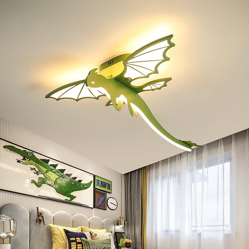 WOW Green Dinosaur Ceiling Light