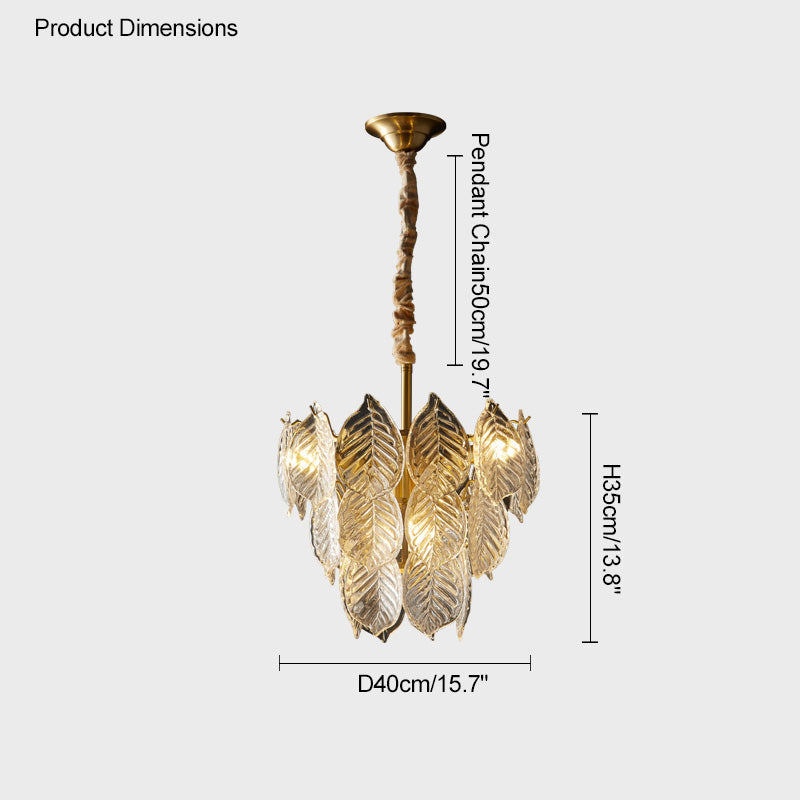 WOW Tiered Glass Leaf Chandelier-wow2209