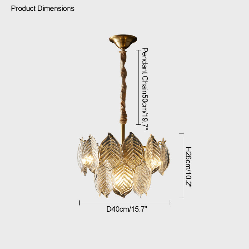 WOW Tiered Glass Leaf Chandelier-wow2209