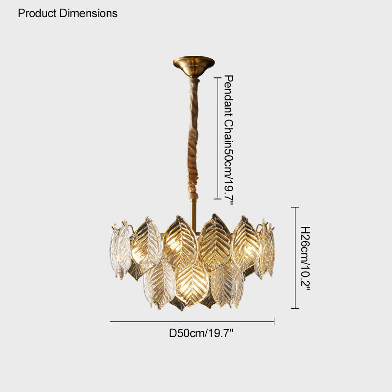 WOW Tiered Glass Leaf Chandelier-wow2209