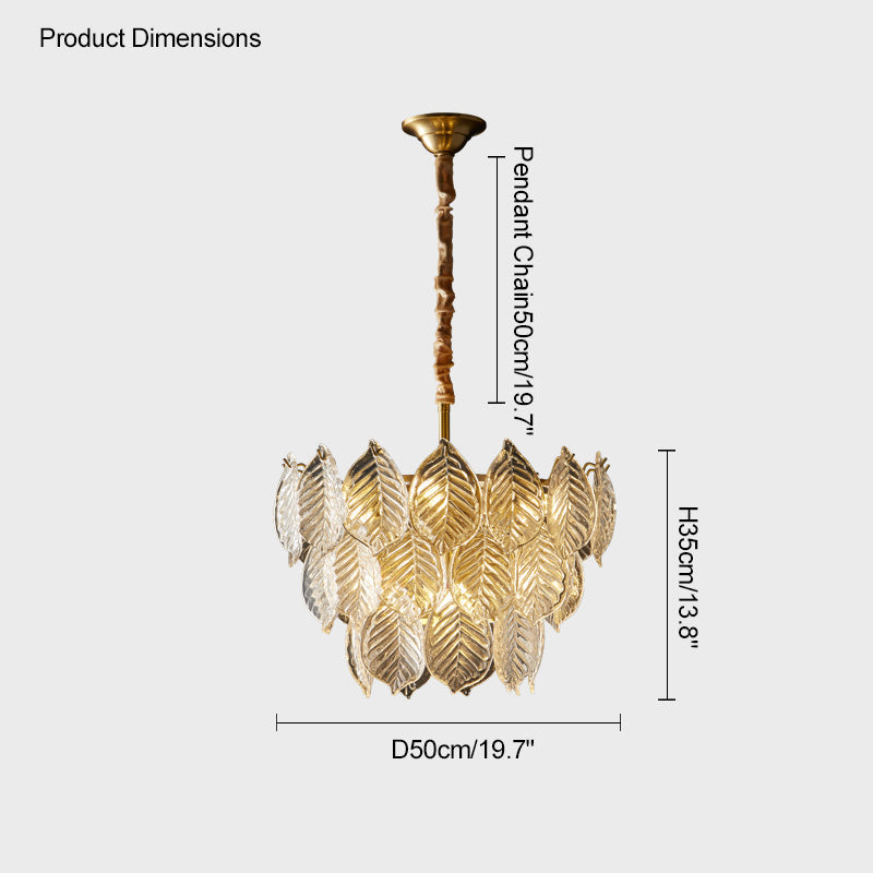 WOW Tiered Glass Leaf Chandelier-wow2209