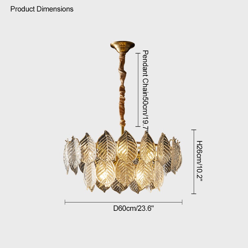 WOW Tiered Glass Leaf Chandelier-wow2209