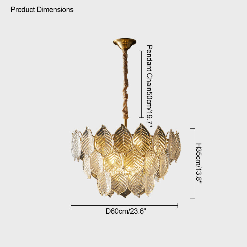WOW Tiered Glass Leaf Chandelier-wow2209