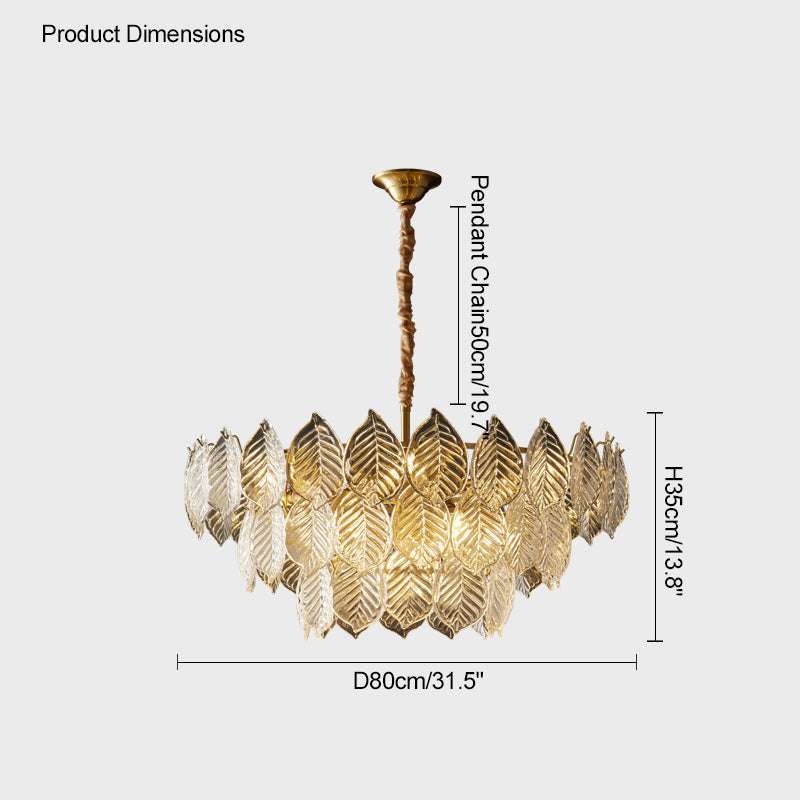 WOW Tiered Glass Leaf Chandelier-wow2209