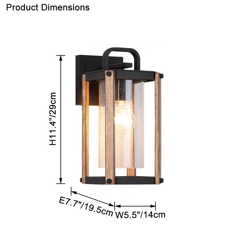 WOW Rustic Seeded Glass Outdoor Sconce-wow9146
