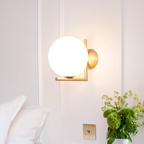 WOW Blown Glass Opal Glass Wall Lamp