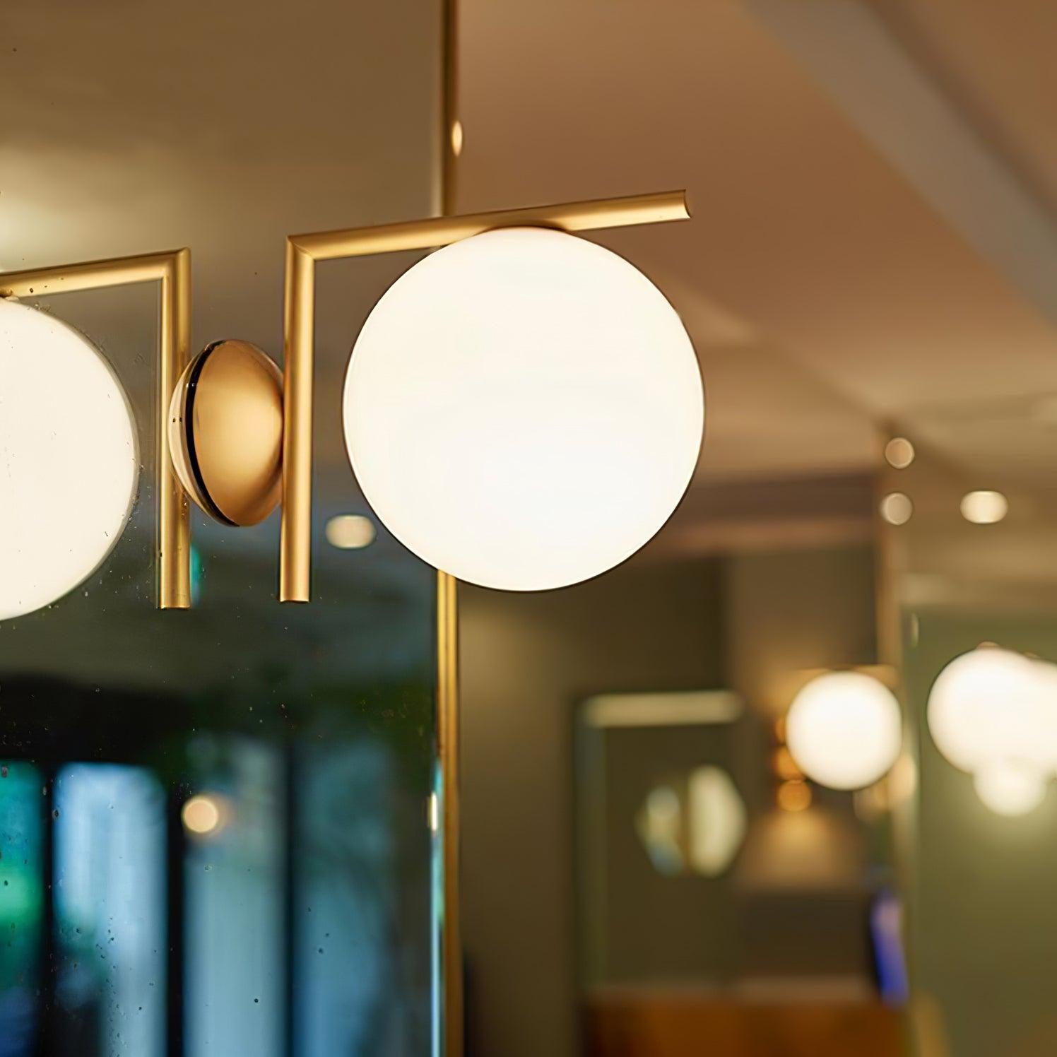 WOW Blown Glass Opal Glass Wall Lamp