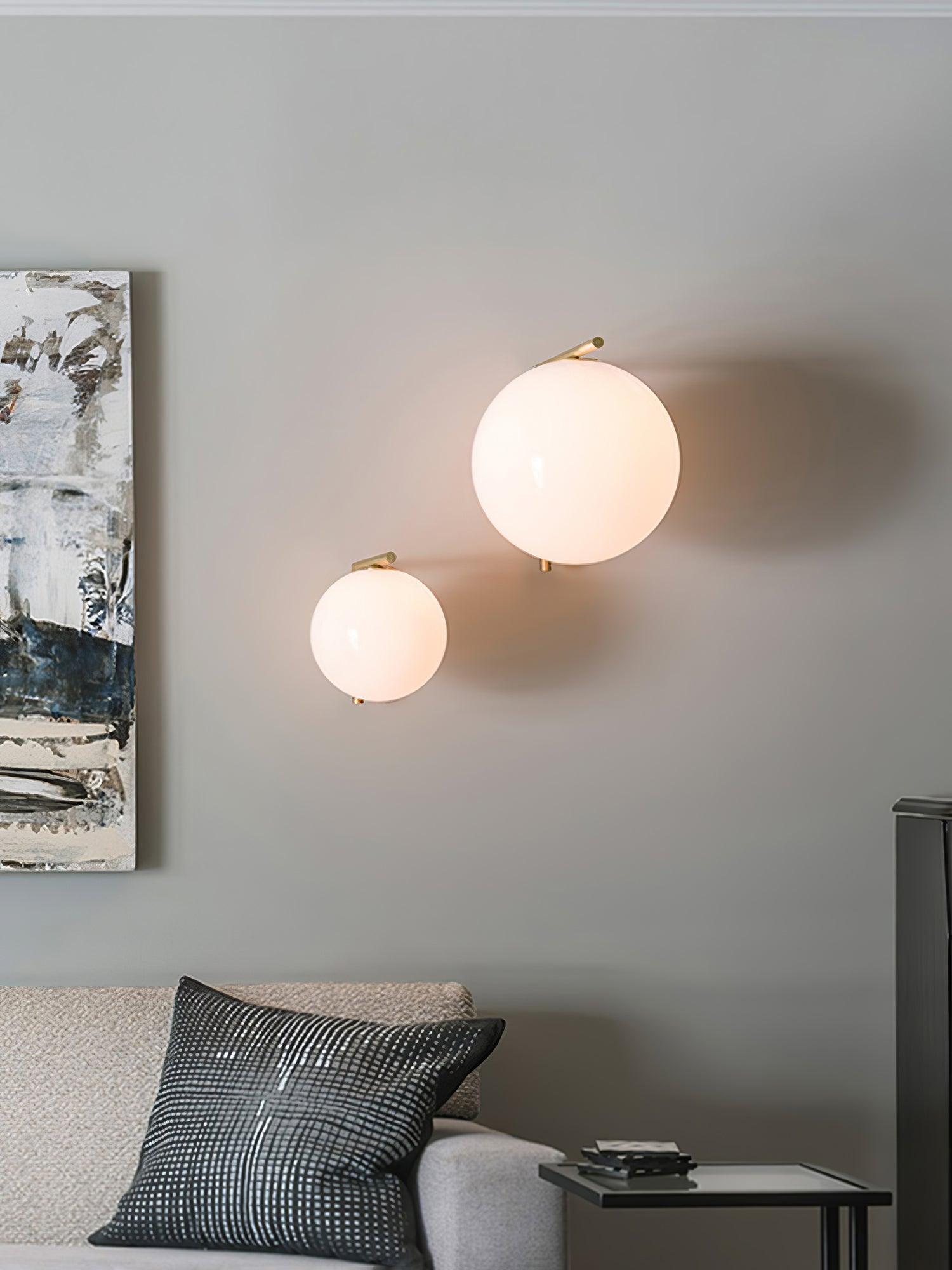 WOW Blown Glass Opal Glass Wall Lamp