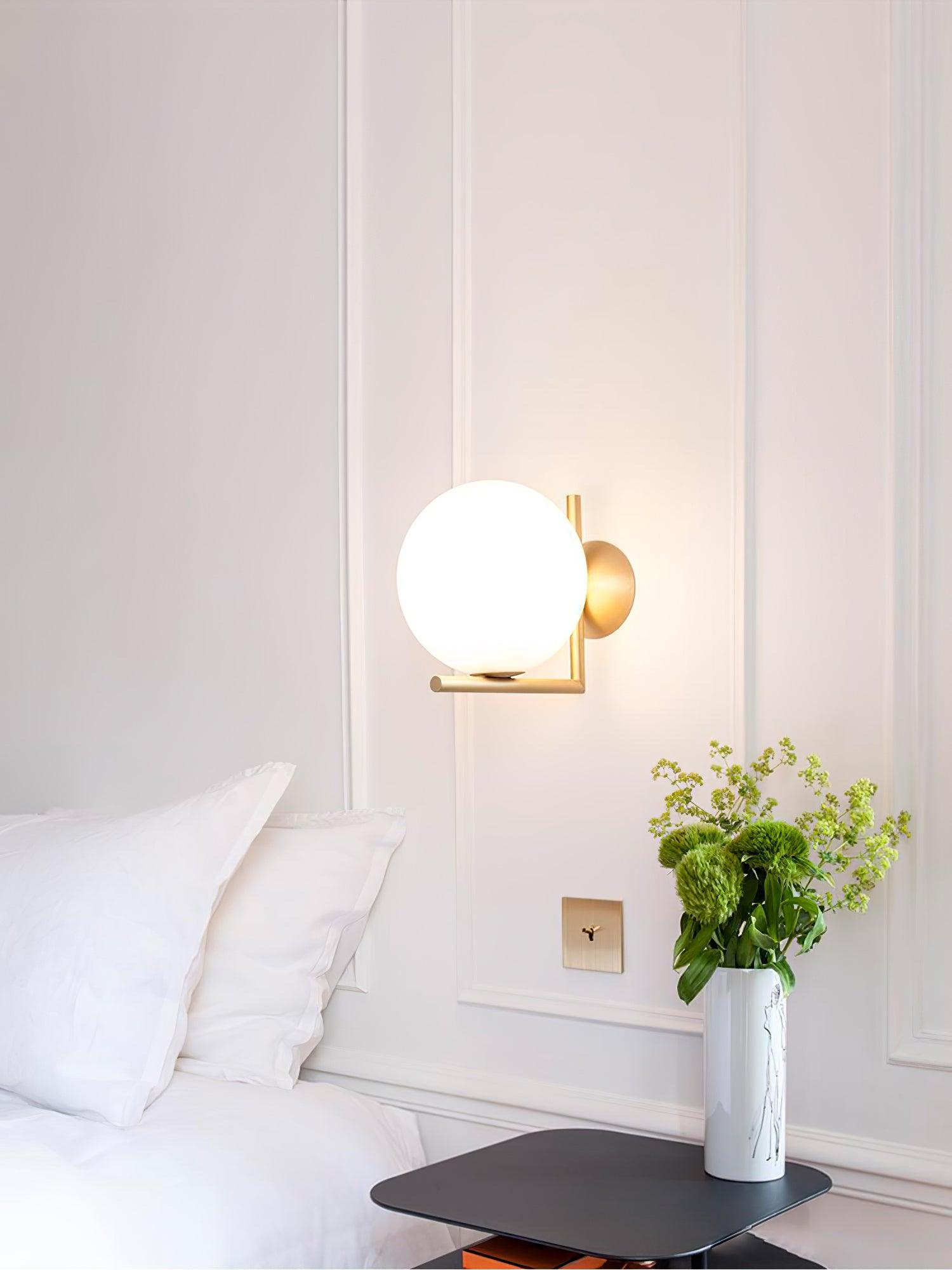 WOW Blown Glass Opal Glass Wall Lamp