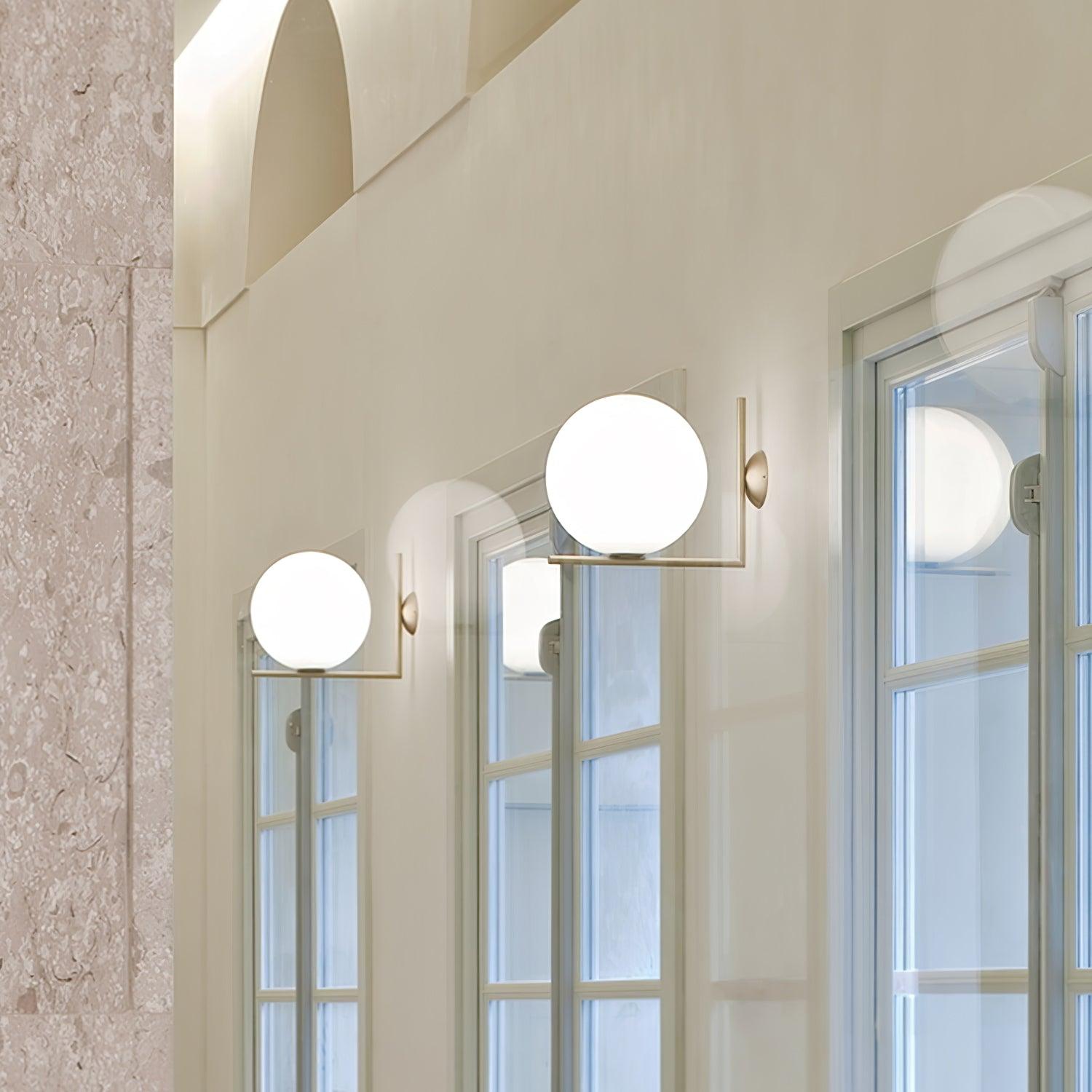 WOW Blown Glass Opal Glass Wall Lamp