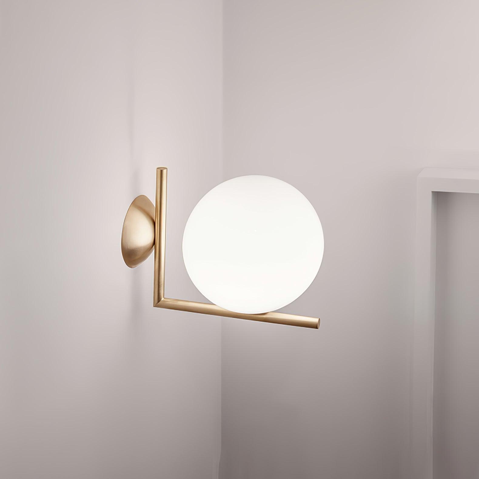 WOW Blown Glass Opal Glass Wall Lamp