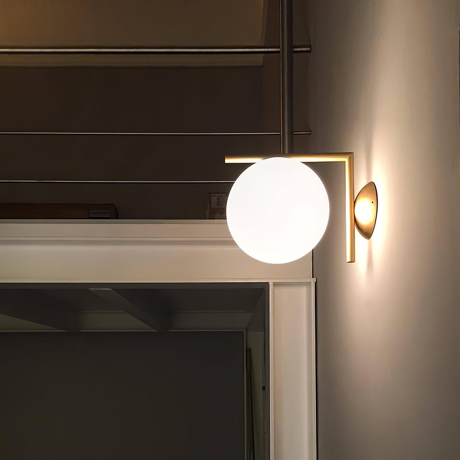 WOW Blown Glass Opal Glass Wall Lamp