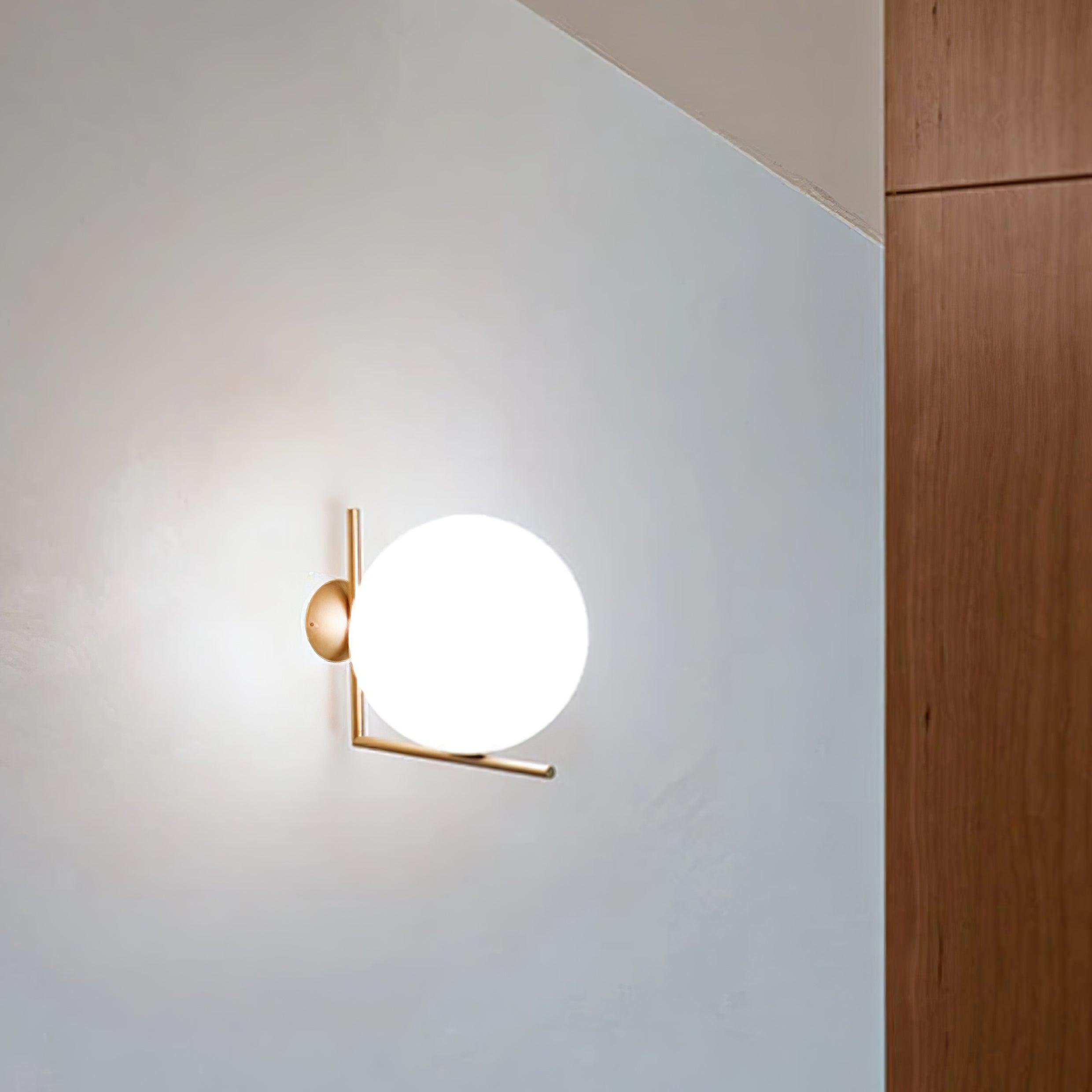 WOW Blown Glass Opal Glass Wall Lamp