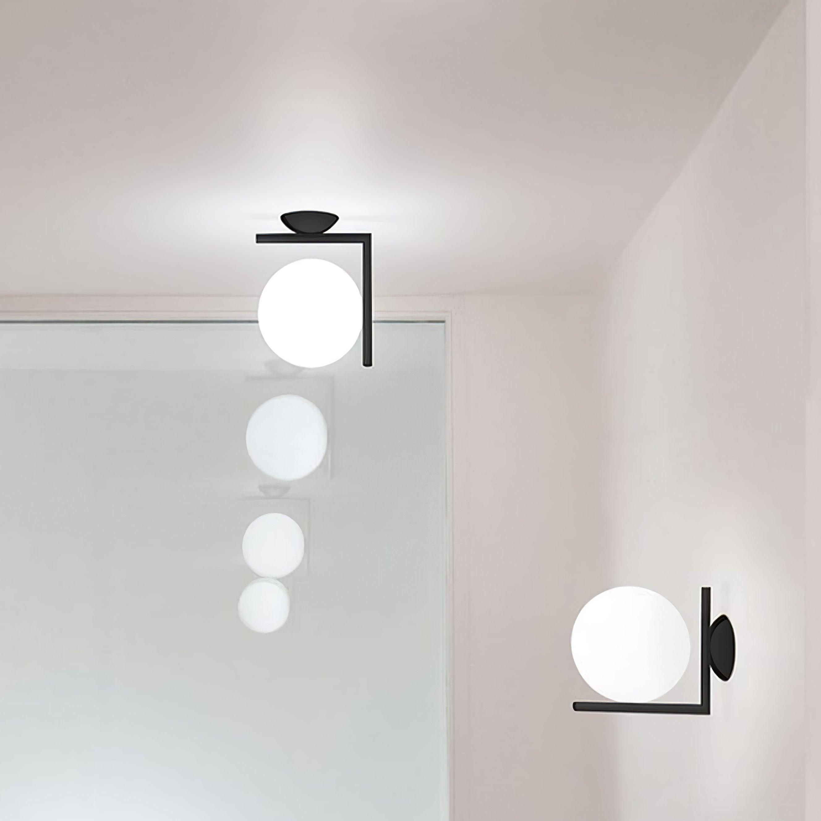 WOW Blown Glass Opal Glass Wall Lamp