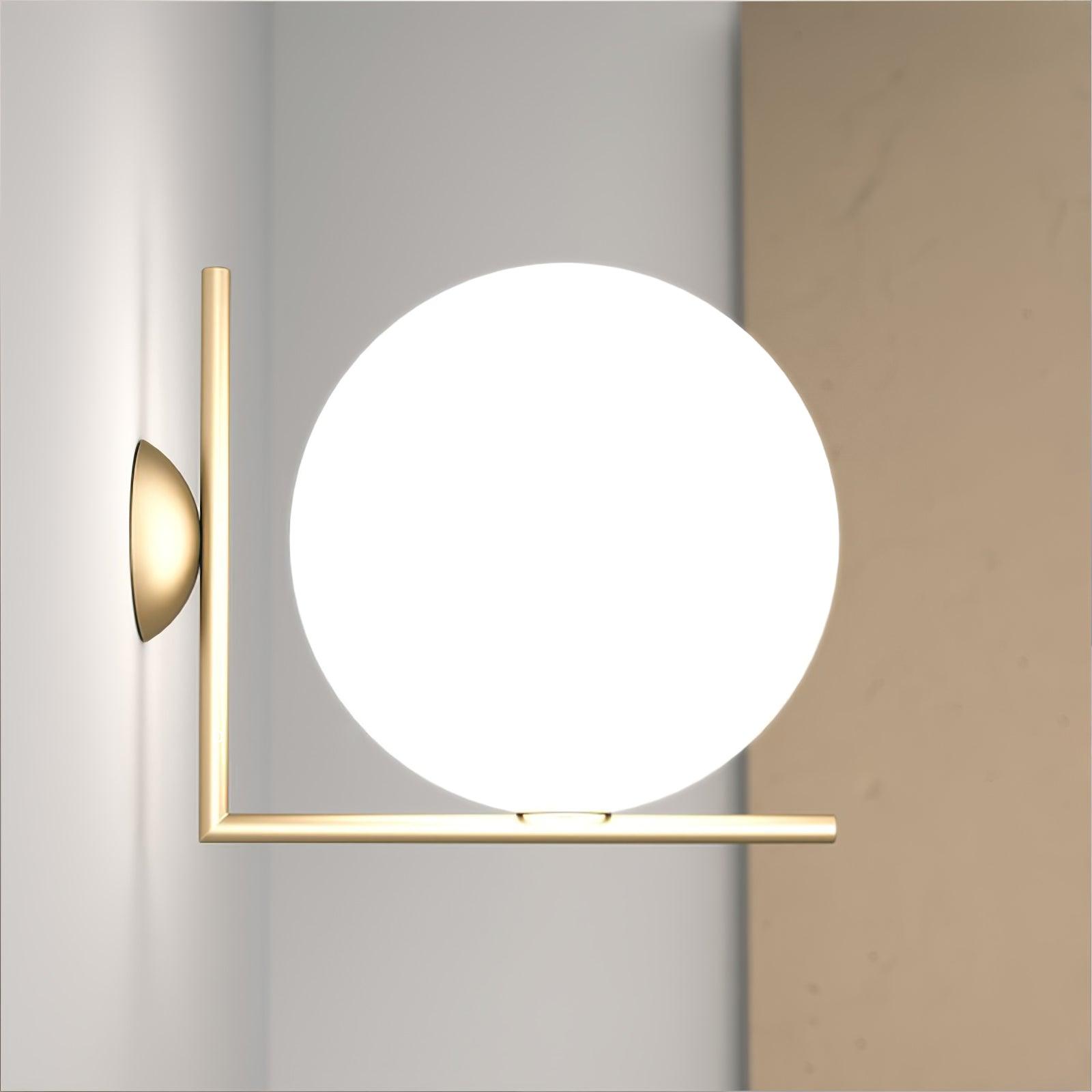 WOW Blown Glass Opal Glass Wall Lamp
