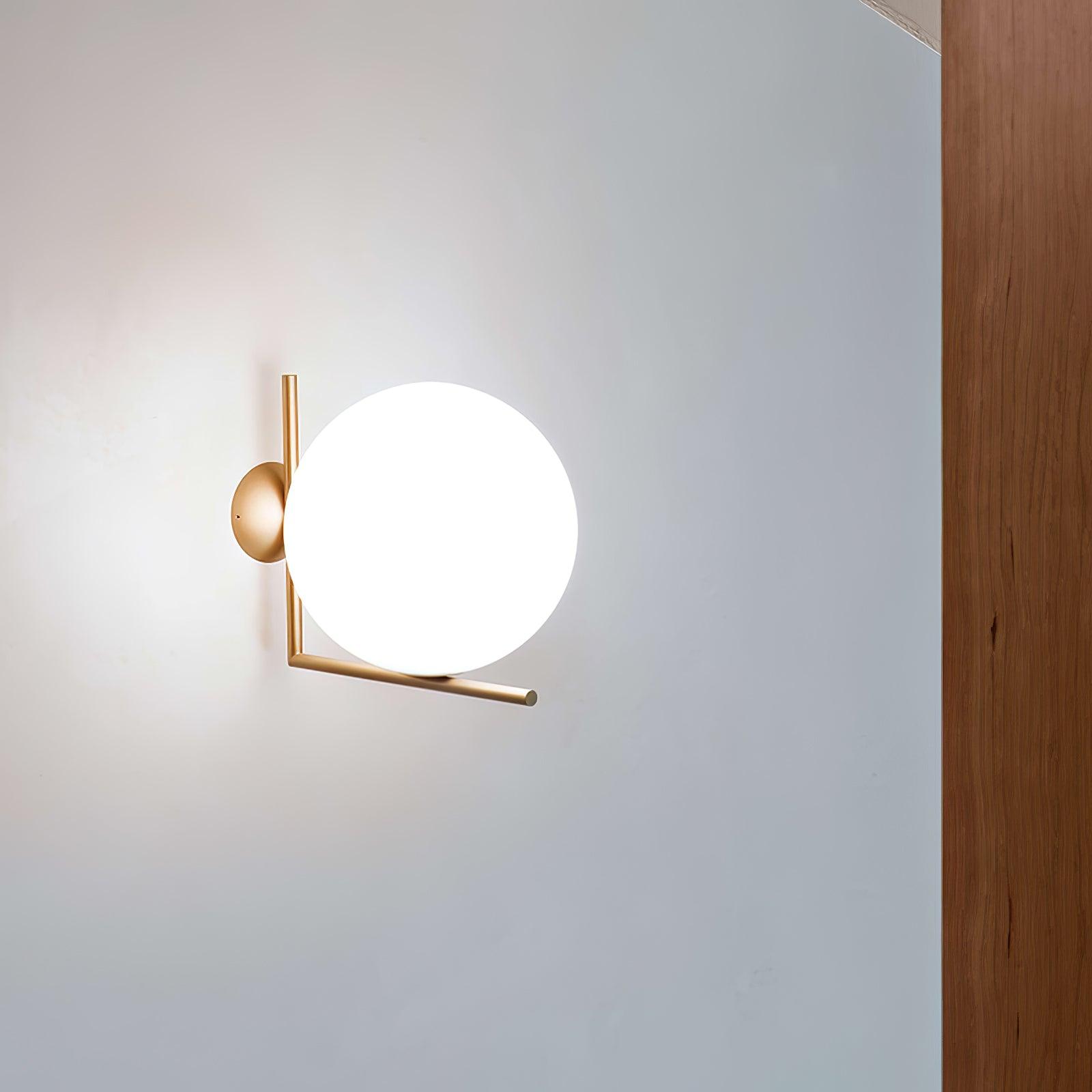 WOW Blown Glass Opal Glass Wall Lamp