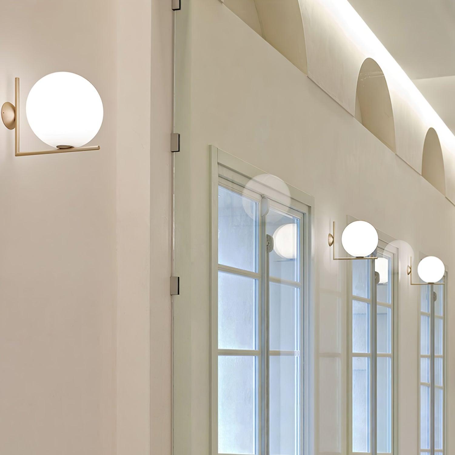 WOW Blown Glass Opal Glass Wall Lamp
