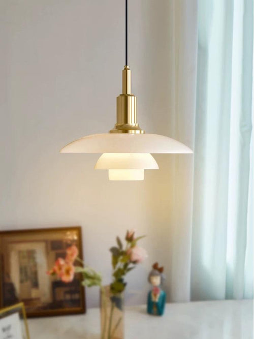 WOW Danish Designer Milk Glass Pendant Lamp-wow2116