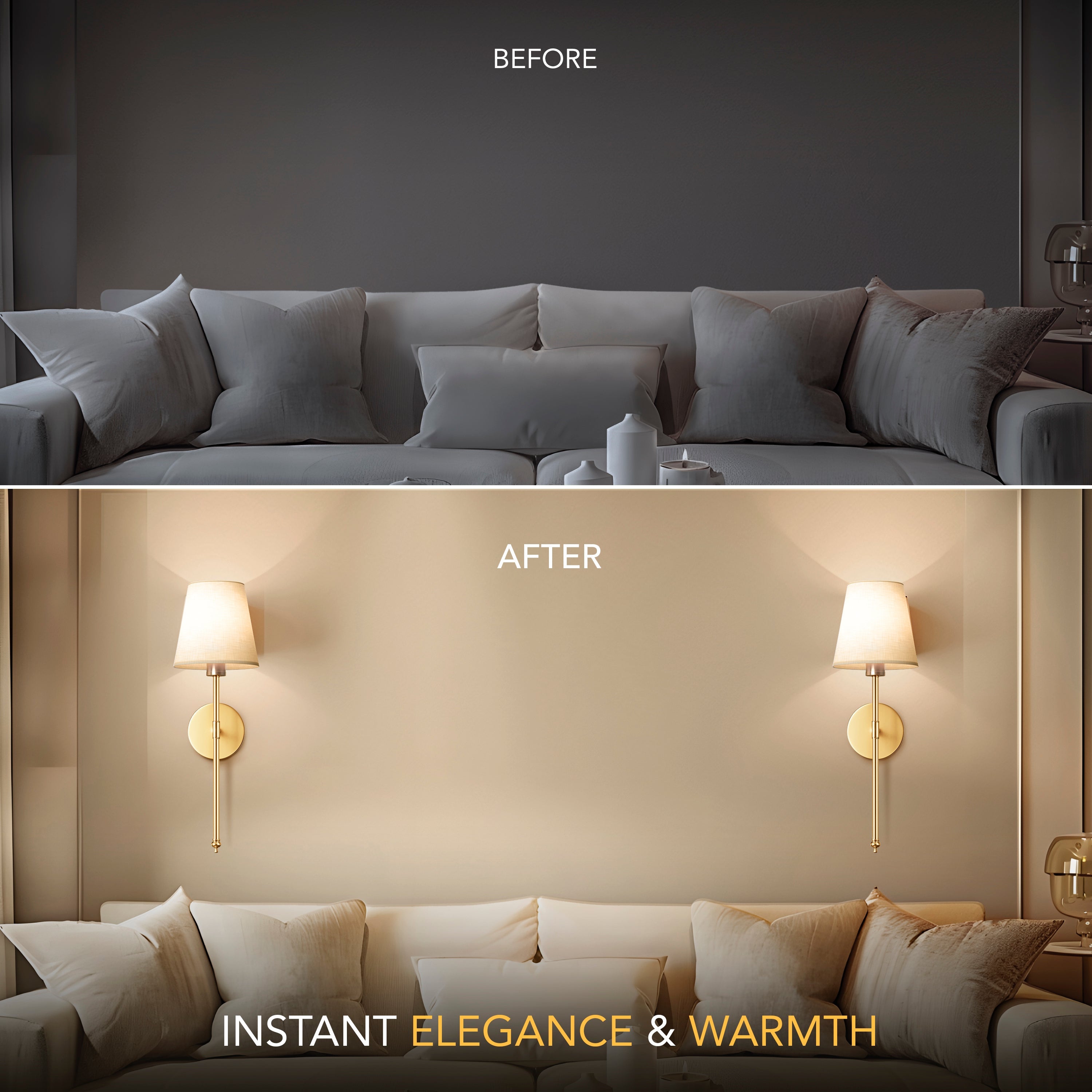 WIRELESS WALL SCONCES (SET OF 2 )