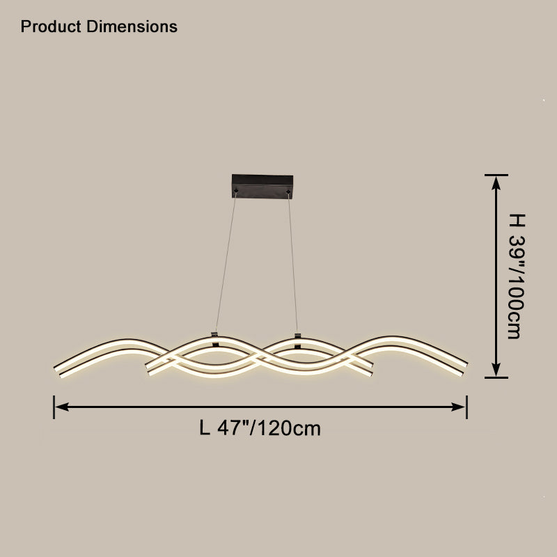WOW Wavy Linear Pendant Light-wow2641