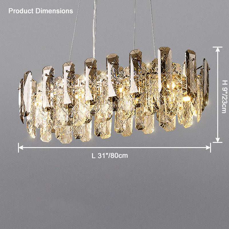 WOW Smoked Crystal Round Chandelier-wow2363