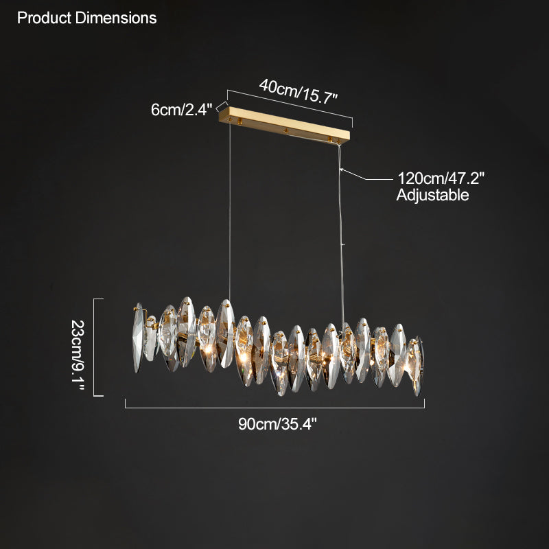 WOW Smoked Crystal Linear Chandelier-wow2188