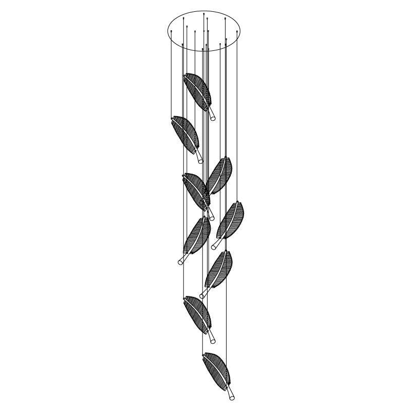 WOW Leaf LED Chandelier