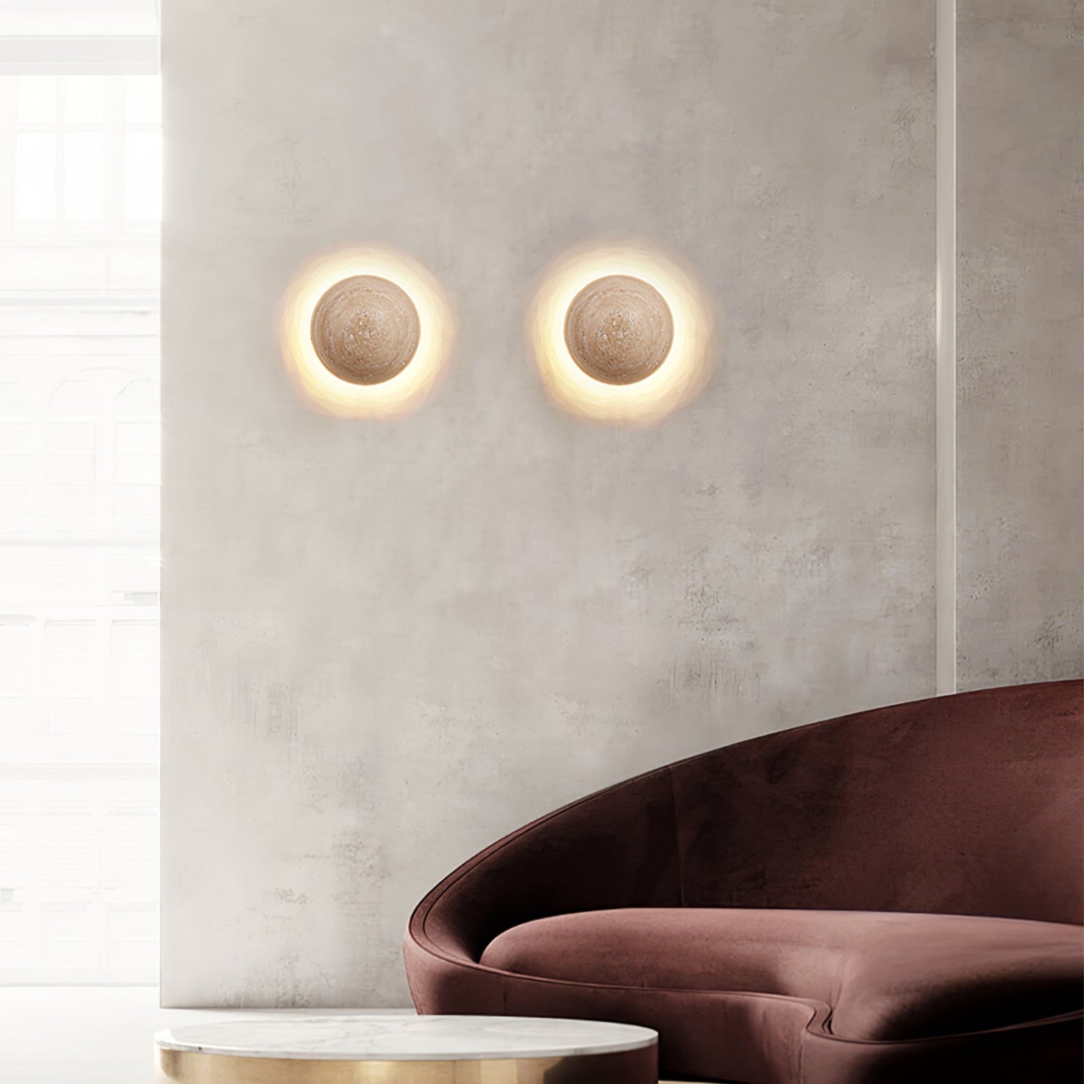 WOW Luna Travertine Wall Light