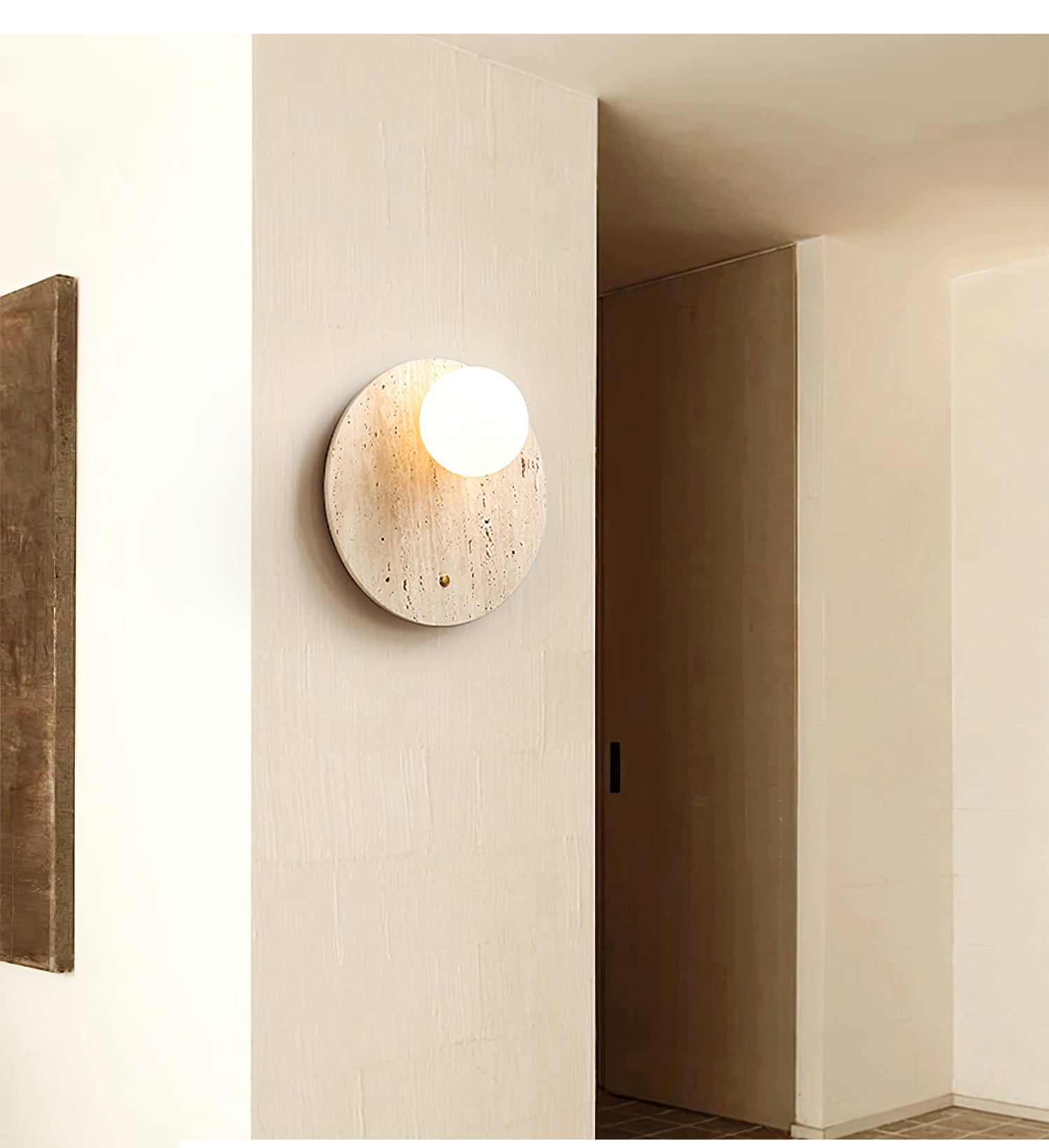 WOW Luna Travertine Wall Sconce