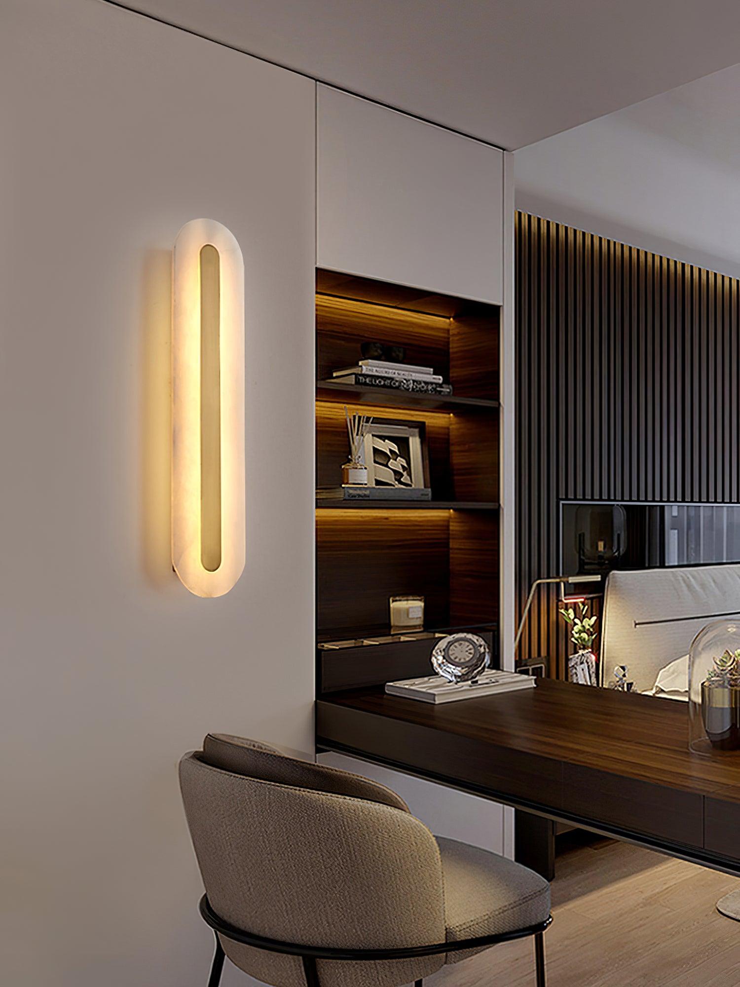WOW Alabaster Rounded Wall Light