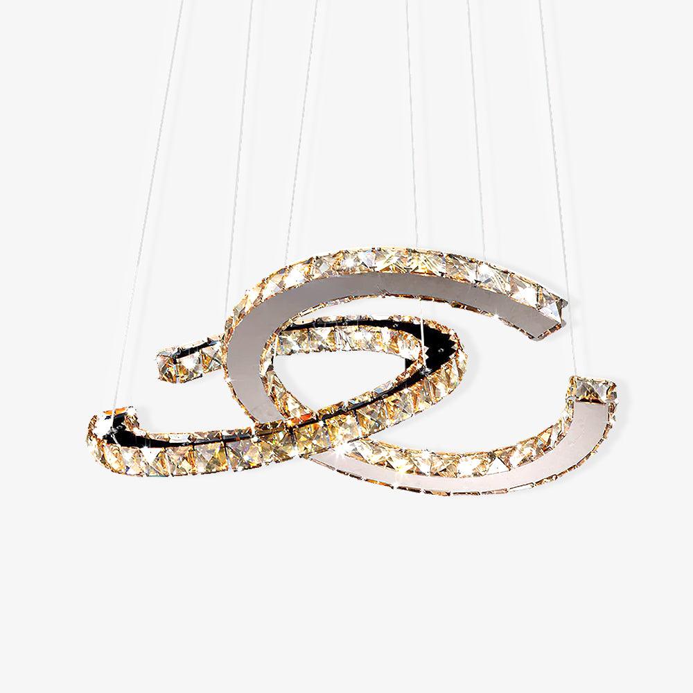 WOW Modern Crystal Double C Chandelier