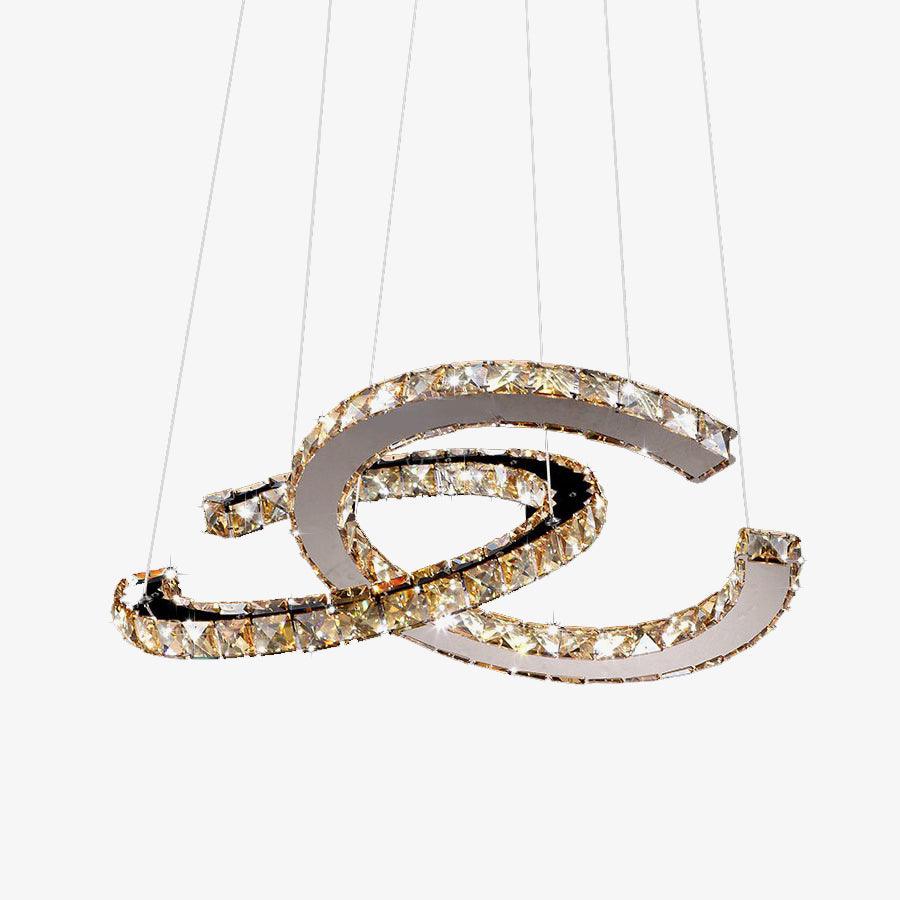 WOW Modern Crystal Double C Chandelier