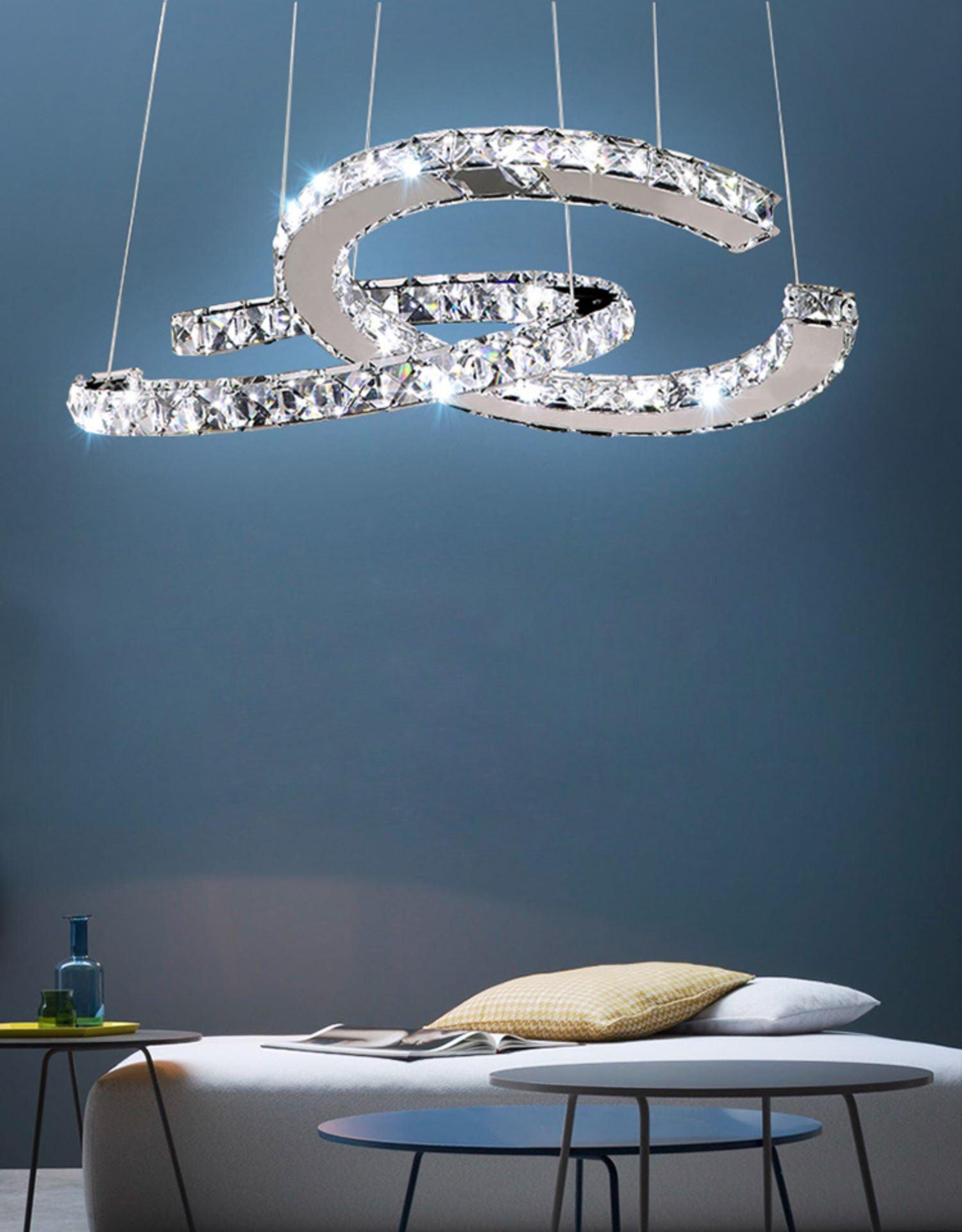 WOW Modern Crystal Double C Chandelier
